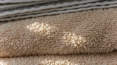 Sunlight and Shadows on Towel Fabric in Time-Lapse Stock Footage 121207185