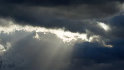 The Sunlight Appearing After The Storm Stock Footage 272502991