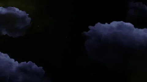 Sunlight beams piercing through dark volumetric clouds creating atmospheric Video stock 343843270
