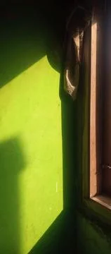 Sunlight behind the window Stock Photos