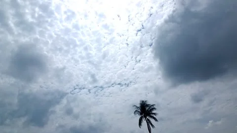 Sunlight Breaking Through Storm Clouds Stock Footage 318814565