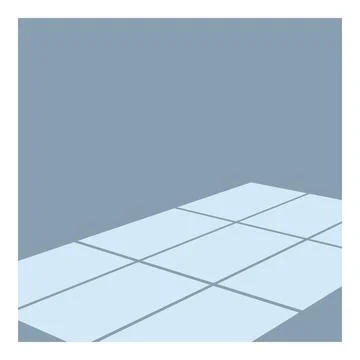Sunlight casting geometric shapes on empty room floor Ilustración de archivo