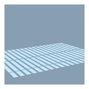 Sunlight is casting shadows in a pattern on a blue wall Stock Illustration