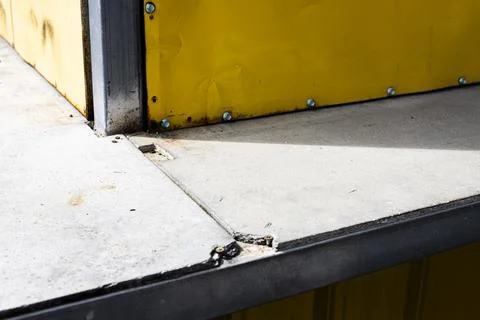 Sunlight Casting Shadows On Steel Structure Stock Photos