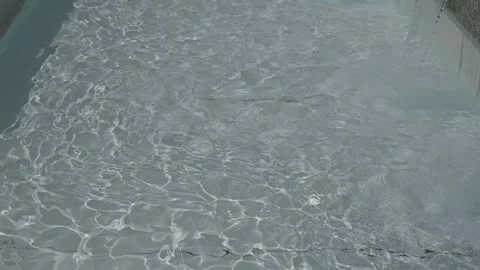 Sunlight Caustics Rippling Across A Shallow Swimming Pool Floor Stock Footage 342725252