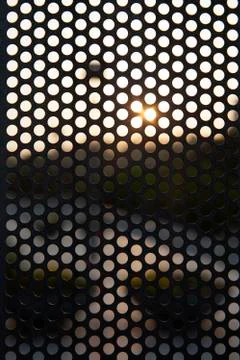 Sunlight in a circular hole Stock Photos