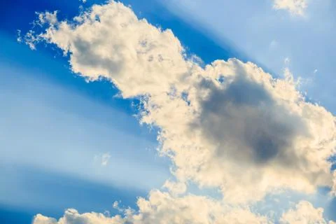 Sunlight with cloud on blue sky Stock Photos