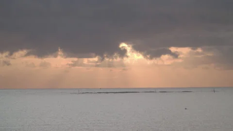 Sunlight On The Clouds And Sea Stock Footage 170480647