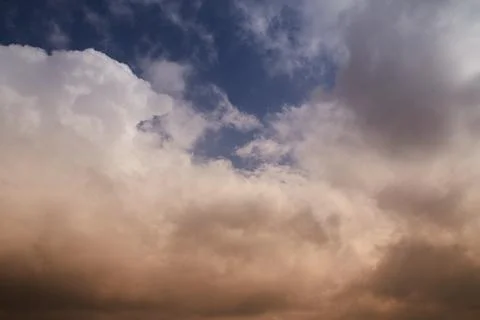 Sunlight on the clouds close-up Stock Photos