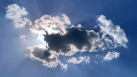 Sunlight coming out of the clouds Video stock 237262097