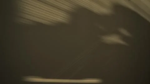 Sunlight creating shadow shape on wall of businessman talking on mobile phone Vidéo 331308193