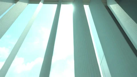 Sunlight via curtain Stock Footage 146020383