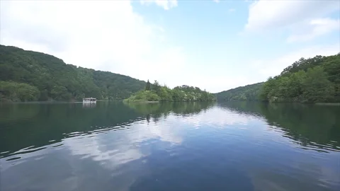 Sunlight dancing on water surface in Plitvice Stock Footage 319778252