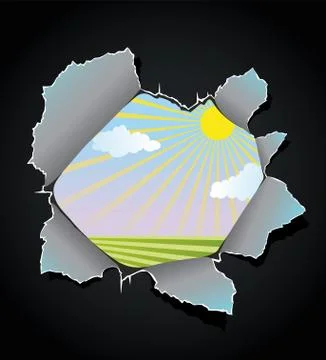 Sunlight in the darkness Stock Illustration