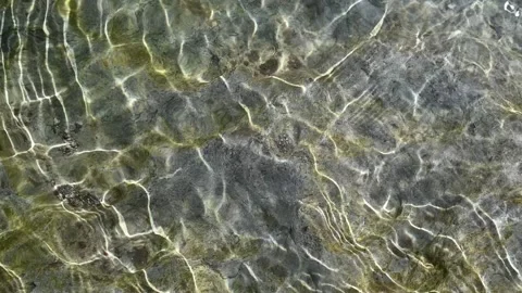 Sunlight effects on the rocks of a mountain stream (slow motion) Stock-Footage 219638642