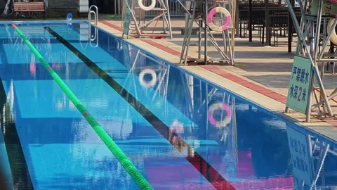 Sunlight with empty Swimming pool Stock Footage 325437671