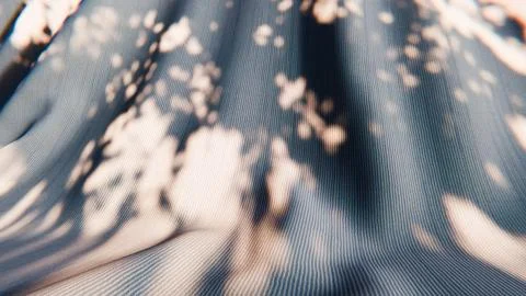 Sunlight filtering through trees casts shadows on wavy fabric Stock Illustration