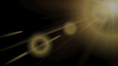 Sunlight flare motion effect on black background for Screen blend mode or alpha Video stock 249047907