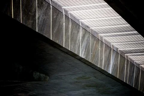 Sunlight forms random pattern on modern architecture abstract Foto stock