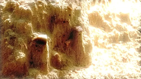 Sunlight glare beautifully moving over the surface of the sand dune. Stock-Footage 40907779