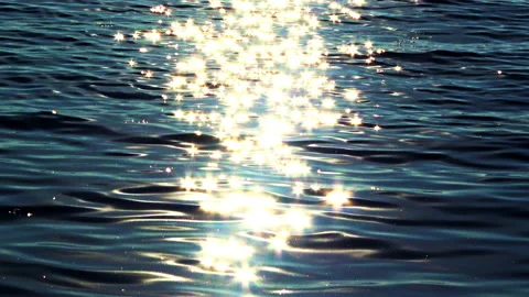 Sunlight Glitter On The Ocean Water Waves 스톡 동영상 165577355