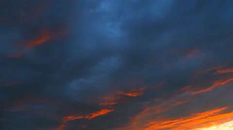 Sunlight is gradually disappearing from the clouds Stock Footage 26640229