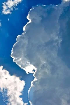 Sunlight halo on the clouds edge Stock Photos