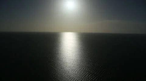 Sunlight Hitting Dark Ocean Water Stock Footage 26201010