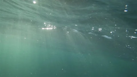 Sunlight illuminates the water below the sea surface Video stock 161615828