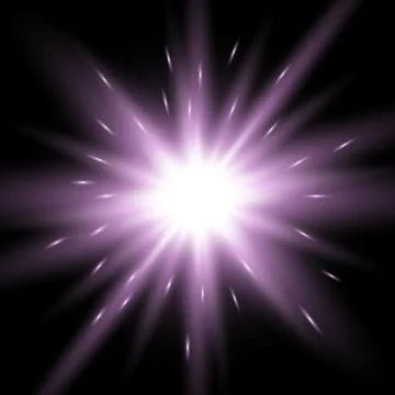 Sunlight with lens flare effect, purple color Stock Illustration