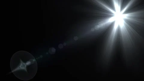 Sunlight lens flare effects animation Isolated on Black Background Stock Footage 321194124