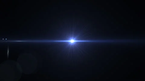 Sunlight lens flare effects on black background Stock Footage 158490624
