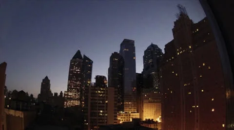 Sunlight on NYC buildings timelapse 库存影片 25596046