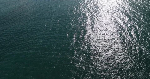 Sunlight Ocean From High Above Stock Footage 147227044