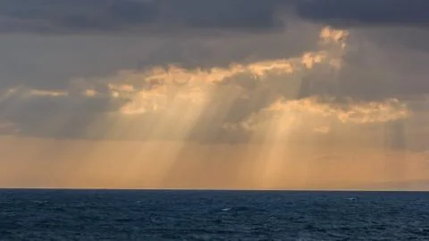 Sunlight over the horizon Stock Photos