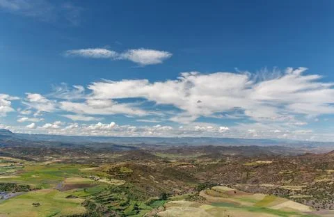 Sunlight Over Terraced Fields in the Ethiopian Highland Valley Photos