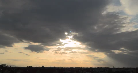 Sunlight passing through clouds. Timelapse. Stock Footage 252676342