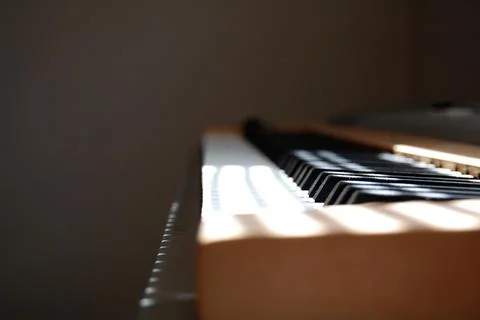 Sunlight on a Piano Stock Photos