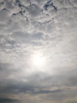 Sunlight Pierces Through The Layer Of Clouds Stock Photos