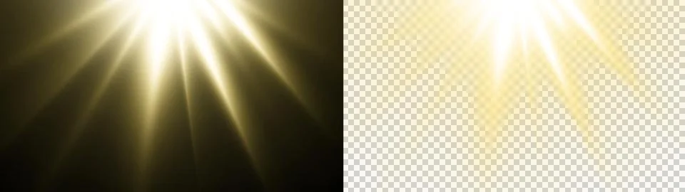 Sunlight Radiant Golden Light Rays Shining Through Atmospheric Glow Background Ilustración de archivo