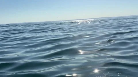 Sunlight Reflecting on Calm Ocean Waters Stock Footage 284393266