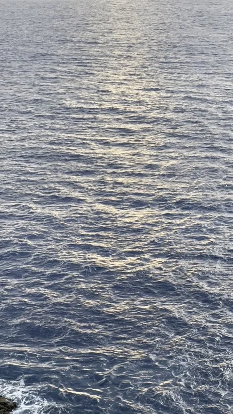 Sunlight Reflecting on Deep Blue Sea Surface Stock Footage 326641028