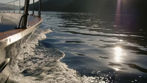 Sunlight Reflecting Next to Boat Stock Footage 82550338