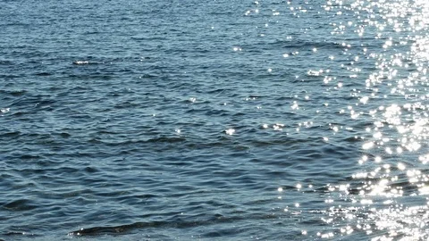 Sunlight reflecting on the surface of the Mediterranean sea Stock Footage 125693129