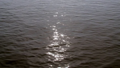 Sunlight reflecting in the water in early spring, 4k60p Stock Footage 128854280