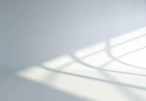 Sunlight reflection on curved surface and wall background 3D rendering Stock Photos