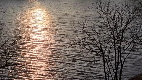 Sunlight Reflection on Han River Water Near Paldang Bridge in Seoul Vídeos de archivo 330758883