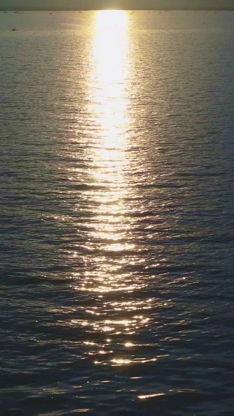 Sunlight Reflection on Lake at Sunset Stock Footage 311427361