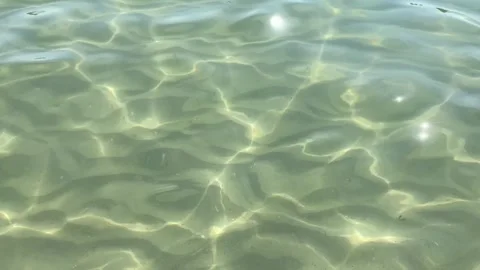 Sunlight reflection on sea water and sand Stock Footage 314721895