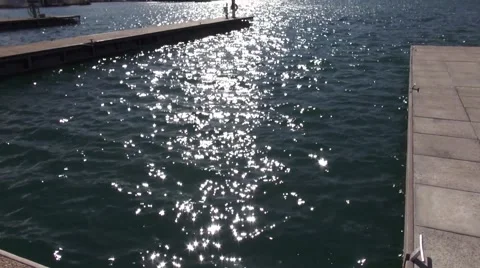 Sunlight reflection on water, lake Stock Footage 41649518